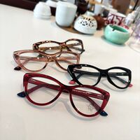 Reading TR90 plastic glasses with Blue Ray Cut protection and spring hinges for women KY2152, diopters from 0.00 to +4.00