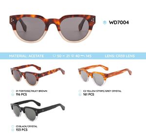 Plastic acetate frame polarized sunglasses WD7004