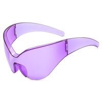 Plastic rimless sunglasses W68193