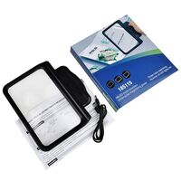 Лупа с универсальной подсветкой, увеличительное стекло с ручкой 185115-XX, размер: 185*112 мм, увеличение: 2,5Х