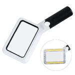 Magnifier with universal backlight, magnifying glass with handle 10863-21-XX, size: 108*63 mm and diameter 21 mm, magnification: 2X, 20X