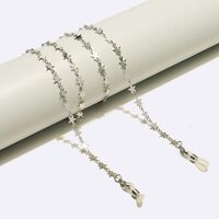 Silver metal non-slip star chain, for glasses and masks GL1641-2