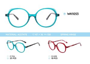Acetate plastic frames for kids, with spring hinges WK1053
