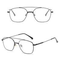 Metal eyeglasses V8612 with blue ray cut protection, diopters from 0.00 to -6.00, not centered 