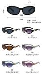 PC plastic sunglasses with plastic hinge 3210W