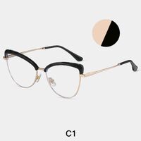 Combined frame (metal + TR90) or glasses with blue light protection, with spring hinges FA87274