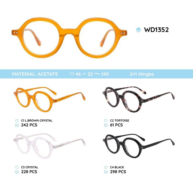 Plastic frames for glasses acetate material WD1352