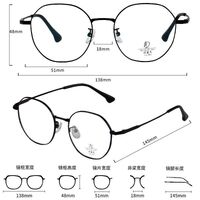 Metal frame with Blue Ray Cut protection lenses MAMO H5803