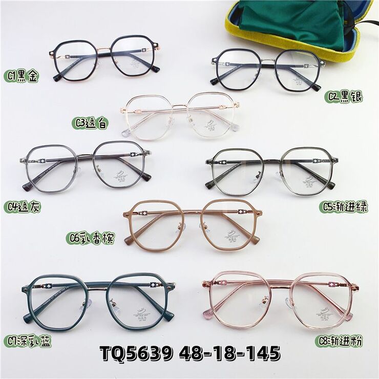 Hybrid metal + TR90 frame, with Blue Block coating SANTA TQ5639