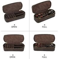 Eyeglasses genuine leather clutch bag with zipper CF1169