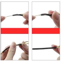 Наконечники на заушники силиконовые, длина 56 мм, круглое отверстие 1.3/1.7 мм