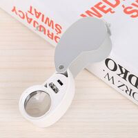 Folding magnifier with universal backlight 21016-XX, diameter: 20 mm, magnification: 40X