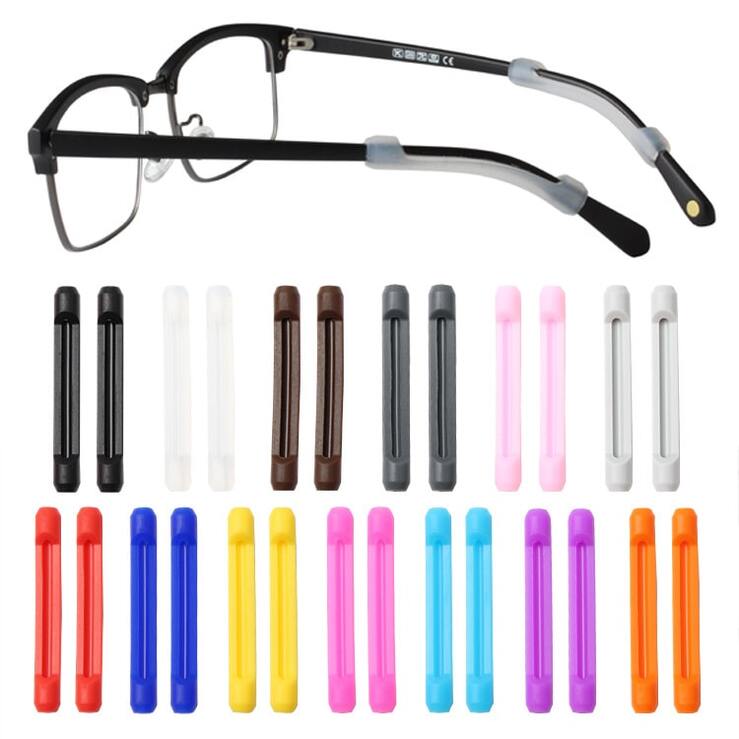 НаконечникиSilicone glasses sleeves with cut, length 56 mmна заушники силиконовые с вырезом, длина 56 мм
