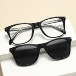 Оправа пластиковая TR90 с флексом + комплект из 5 поляризационных солнцезащитных насадок (клипон) на магните El Dorado EL1202