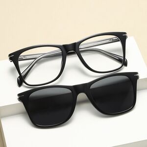 Оправа пластиковая TR90 с флексом + комплект из 5 поляризационных солнцезащитных насадок (клипон) на магните El Dorado EL1202