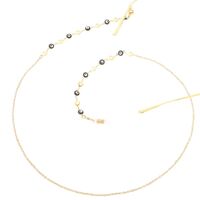 Metal non-slip chain, with eye and flower, for glasses and masks GL262