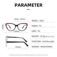 Plastic frame with anti-blue light protection lenses, with spring hinges Elit 6593-EL