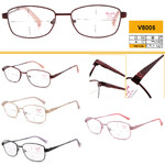 Ready-made metal frame glasses Vizzini V8005, diopters +0.75 to +6.00 (step 0.25); from -1.00 to -8.00 (step 0.25)