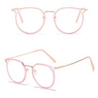 Очки металлические для чтения V6018 с защитой от синего света Blue ray cut, диоптрии от 0.00 до -6.00, не центрованные