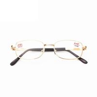 Очки металлические для чтения 032 со стеклянными линзами и футляром, от +1.00 до +6.00, РМЦ=62-64