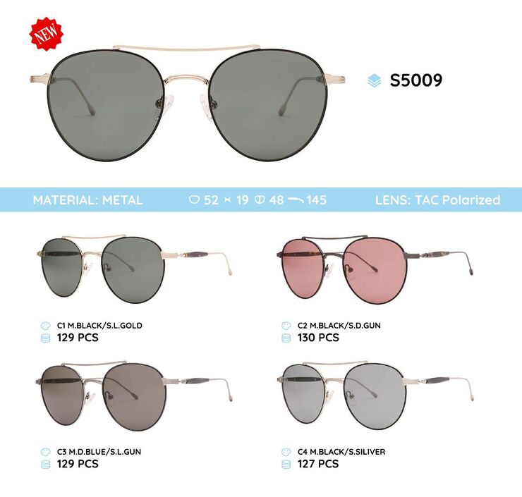 Metal frame polarized sunglasses S5009