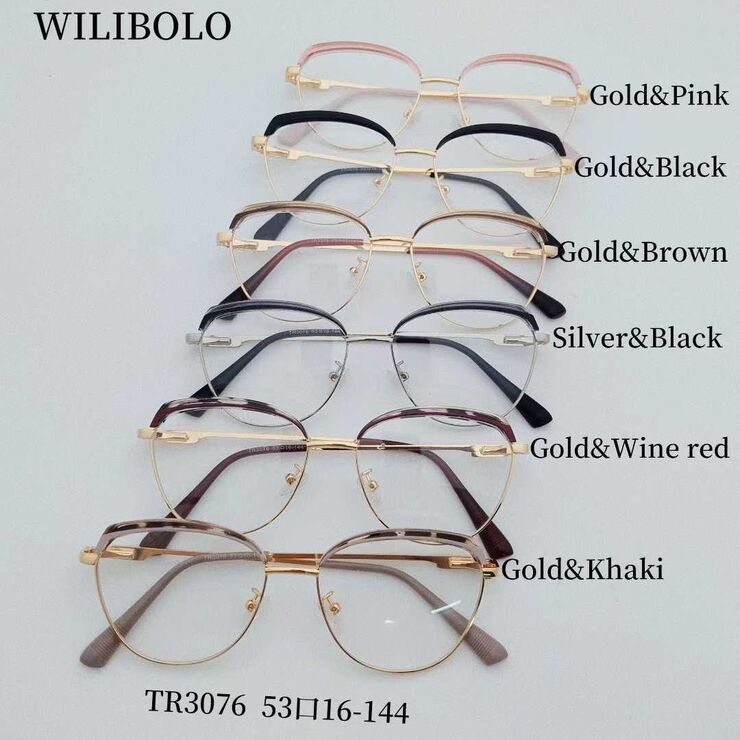 Metal + TR90 ultrathin women's frames with spring hinges Wilibolo TR3076