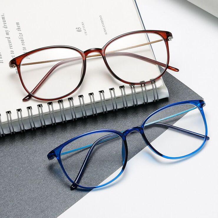 Photochromic plastic glasses with protection Blue Cut KY872-5防蓝光