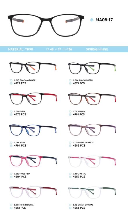 TR-90 plastic frames for glasses MA08-17