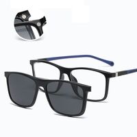 Оправа пластиковая TR90/PC + комплект из 5 поляризационных солнцезащитных насадок (клипон) на магните + кожаная сумка El Dorado EL3303A