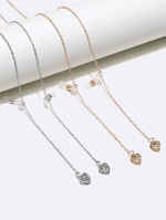 Set of two glasses chain colorful beads and silver GM114