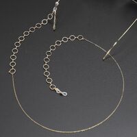 Gold-colored metal non-slip chain, round, for glasses and masks GL161