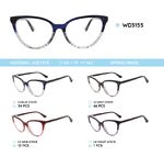 Plastic acetate eyeglasses frame for women WD3155
