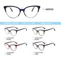 Plastic acetate eyeglasses frame for women WD3155