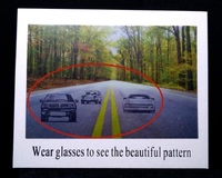 Glasses polarization tester chart 002, 15*10 cm