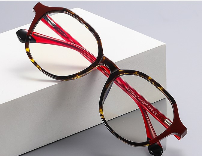 Optical frame student glasses, two-color, fashion, cross-border plastic frames for glasses TR90+CA material (flex hinges) FOCUS FCS20213