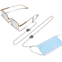 Металлическая цепочка для очков и масок с кулоном 