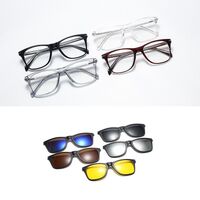 Оправа пластиковая TR90 с флексом + комплект из 5 поляризационных солнцезащитных насадок (клипон) на магните El Dorado EL1202