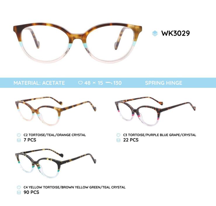 Acetate plastic frames for kids WK3029