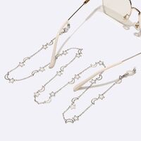 Metal non-slip chain, with star and moon, for glasses and masks GL1470