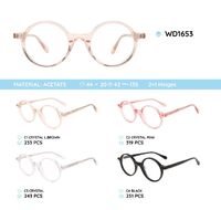 Plastic acetate eyeglasses frame with spring hinges WD1653