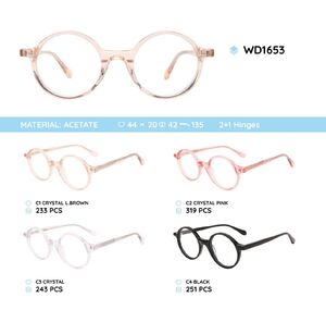 Plastic acetate eyeglasses frame with spring hinges WD1653