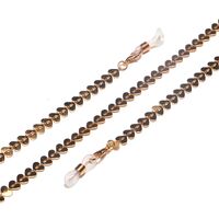 Металлическая нескользящая цепочка золотого цвета, в форме сердца, для очков и масок GL1198