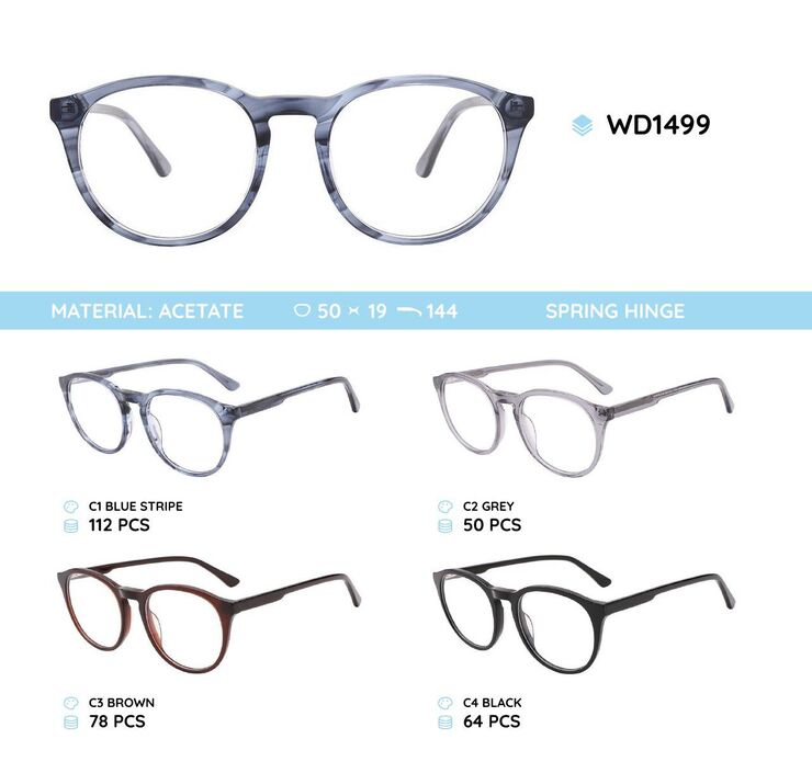 Plastic acetate eyeglasses frame for men WD1499
