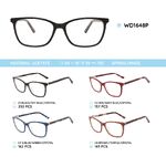 Plastic acetate eyeglasses frame with spring hinges WD1648P