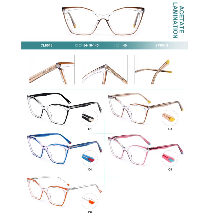 Оправа пластиковая из ламинированного многослойного ацетата с флексом Big City CL9018