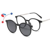 TR90/PC plastic frame + 5 polarized sun protection magnet clip-on set + leather bag El Dorado EL2377