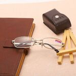 Folding metal reading glasses JY101-2 with Blue ray cut protection with case, diopters from +1.00 to +4.00, RMC=62-64