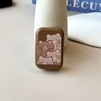 Mini soft contact lens kit A118-17奶茶爱心熊头