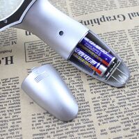 Magnifier with universal backlight, magnifying glass with handle 600555-XX, diameter: 65 mm, magnification: 6X