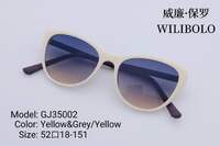 Plastic women's sunglasses with color lenses Wilibolo GJ35002